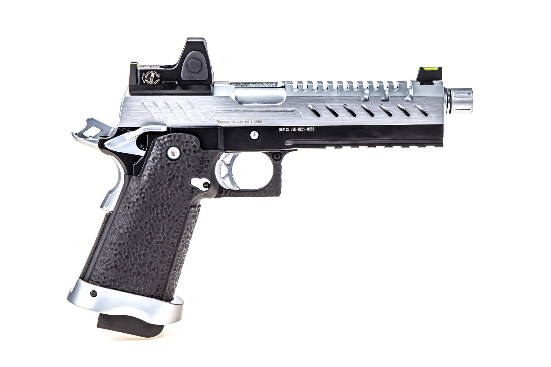 Vorsk - Hi-Capa 5.1 Sort/sølv Med Dotsigt, GBB - Gas. 3