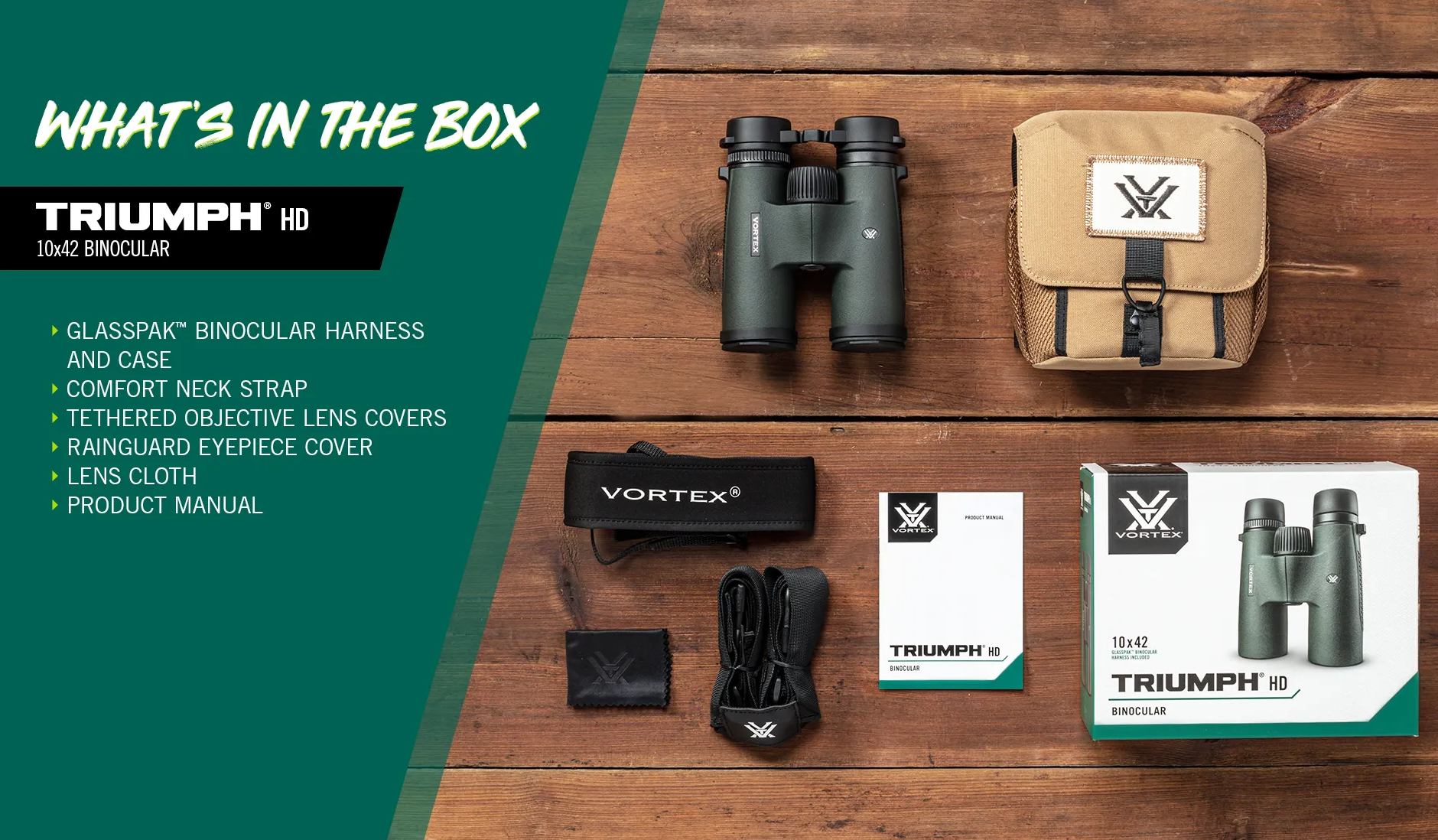 Vortex Håndkikkert Optics Triump HD håndkikkert 10x42 5